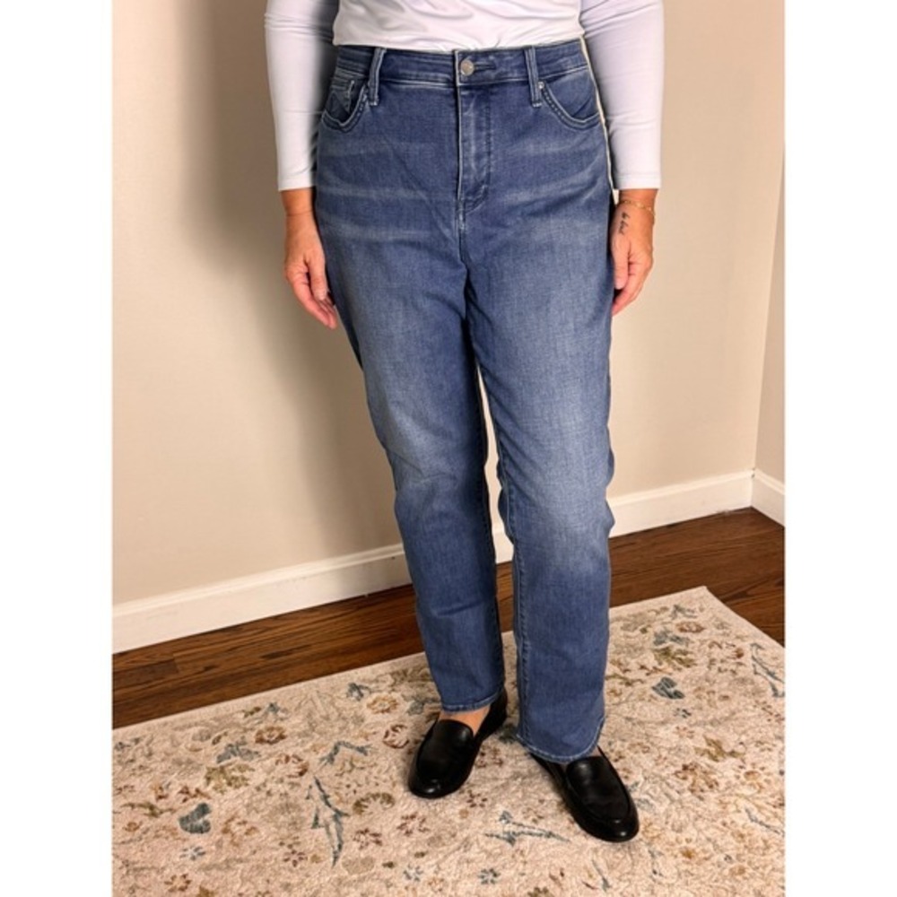 NYDJ Sheri Slim Jeans Women's Size 16 Blue Lift Tuck Technology 36x29